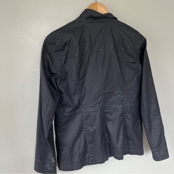 Tommy Hilfiger Women’s Navy Utility Rain Military Jacket Coat Black Blue Small - Picture 5 of 10